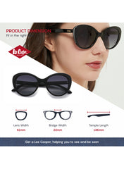 LC1007C01 - Gr.Grey Lens - Black Plastic Frame - Sunglasses
