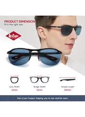 LC1020C02 - Striking Single Blue Tint - Sleek Matt Dark Blue Frame - Sunglasses