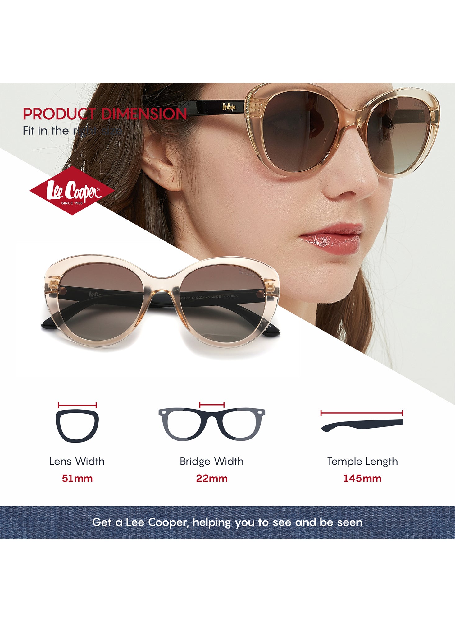 LC1007C03 - Gr.Brown Lens - Brown Frame - Sunglasses