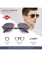 LC1015C03 - Gradient Lenses - Sturdy Metal Frame - Sunglasses