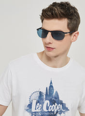 LC1020C02 - Striking Single Blue Tint - Sleek Matt Dark Blue Frame - Sunglasses