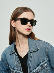 LC1018C02 - Green G15 - Shiny Black - Full-Frame - Sunglasses